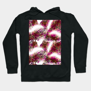 Cute flowers with zebra,leopard skin Hoodie